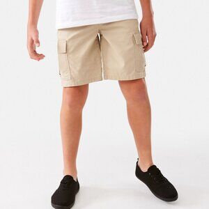 Basic Editions Men's Standard Cotton Cargo Shorts Khaki Beige Size 36